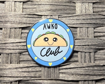 Awko taco club sticker/ Awko taco sticker/ dishwasher safe sticker/ kawaii taco sticker