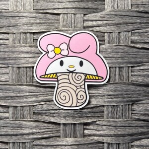 kawaii mushroom my Mel sticker/ kawaii mushroom kawaii rabbit sticker/ kawaii mushroom sticker/ cute mushroom sticker/ kawaii lover gift