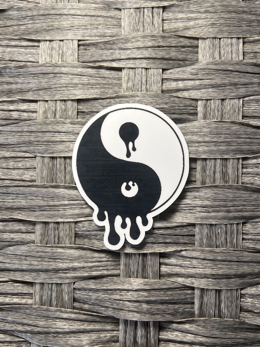 Yin Yang Sticker/ Yin Yang Drip Sticker/ Dishwasher Safe Etsy