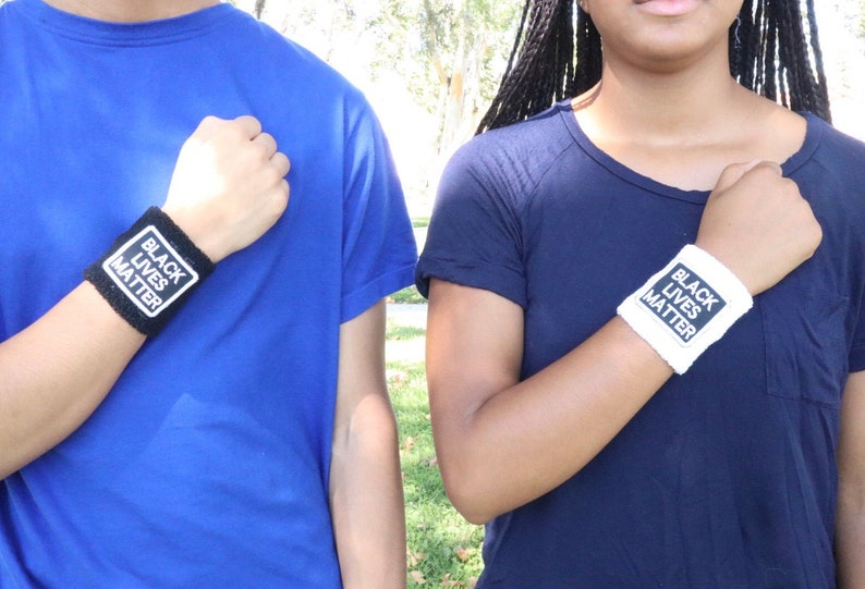 Black Lives Matter Wrist Sweatbands
