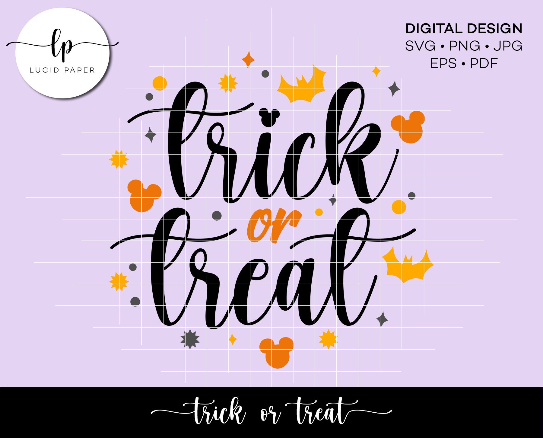 Trick or Treat SVG Cut File - Instant Download - Halloween SVG Design ...