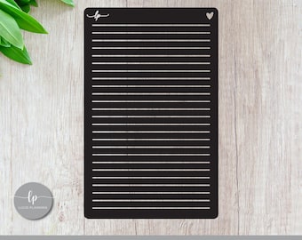 Liniertes Schablonen Set | Bullet Point Journal Schablone | 3D Gedrucktes BuJo Template