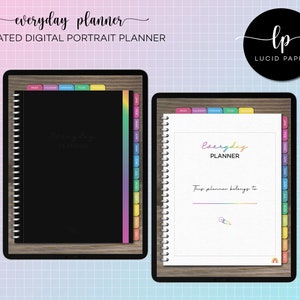 Everyday Undated Portrait Digital Planner | Monthly, Weekly, and Daily Planner | iPad Planner, Hyperlinked Planner, Goodnotes, Notability