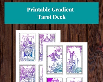 Printable Gradient Tarot Deck