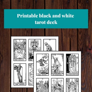 Tarot deck printable black and white