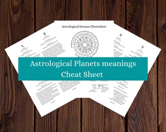 Astrology Planets and their Meanings Cheat Sheet