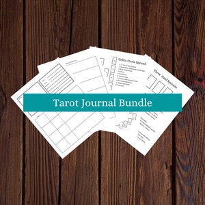 Printable Tarot Journal and Spreads cheat sheets