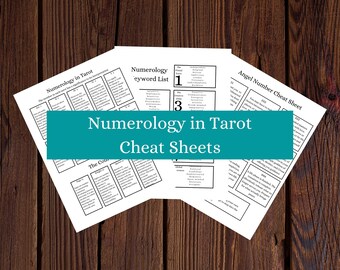 Numerology in Tarot cheat sheets