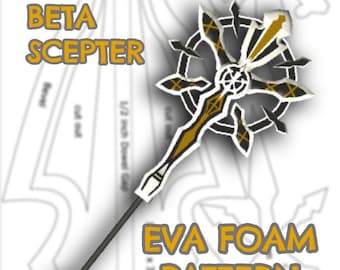 Lupusregina Beta Scepter EVA Foam Pattern- Overlord Cosplay