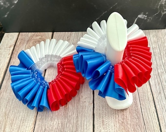 Red White Blue Ruffle Anklet Socks: Baby/Girl Tutu Socks