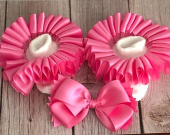 Calcetines con ribete de cinta, calcetines de tutú, calcetines con volantes, calcetines con cinta