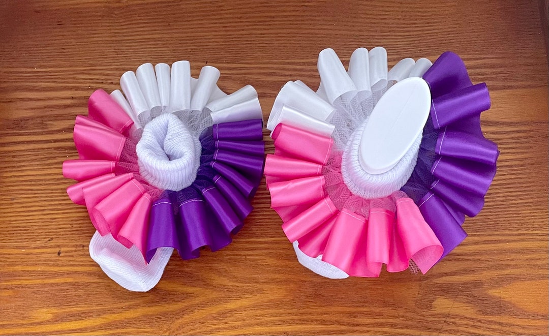 Tutu Socks, Pink and Purple Tutu Socks, Ruffle Socks, Ribbon Trim Socks
