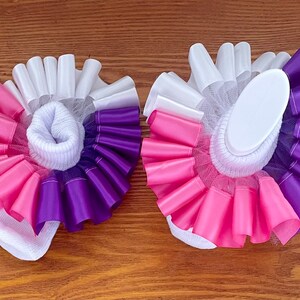 Tutu Socks, Pink and Purple Tutu Socks, Ruffle Socks, Ribbon Trim Socks, Girls Tutu Socks