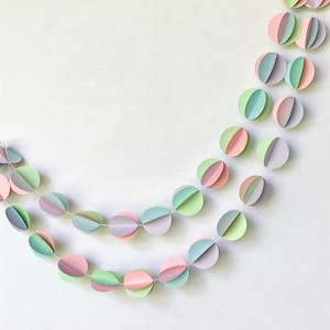 Paper Ball Garland - Pastels - Unicorn Colors - Party Decoration - Room Decor