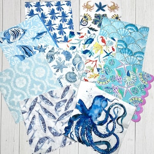 Serviettentechnik Decoupage Papier- Servietten – Fische, Muscheln, Nautik & Küsten-Designs für DIY Basteln und Mixed Media, DIY Schmuckschälchen
