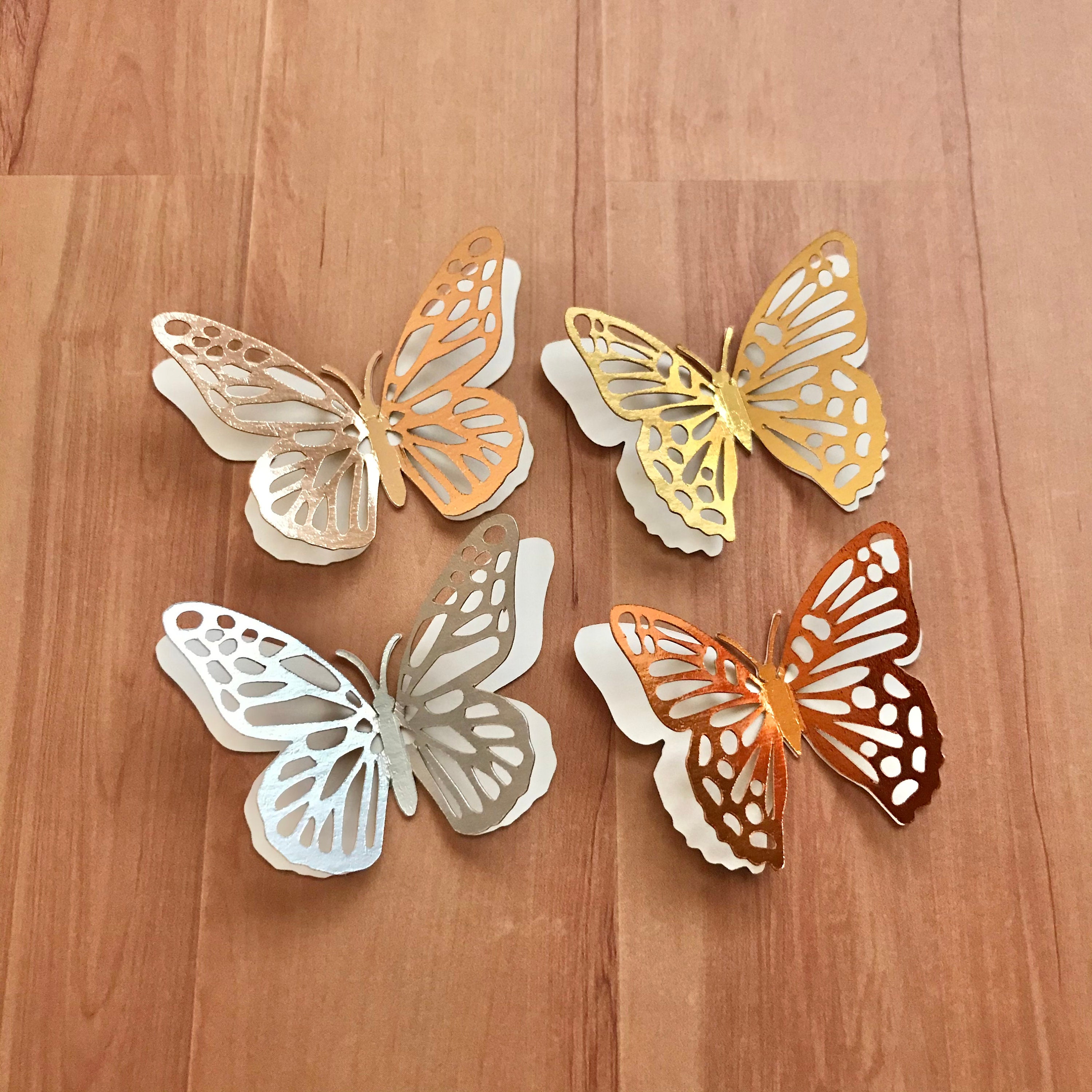 Yasu Gold Butterfly Ornaments Craft Paper Butterflies Gold 3d Butterfly  Decorations High-quality Craft Paper Butterflies for 