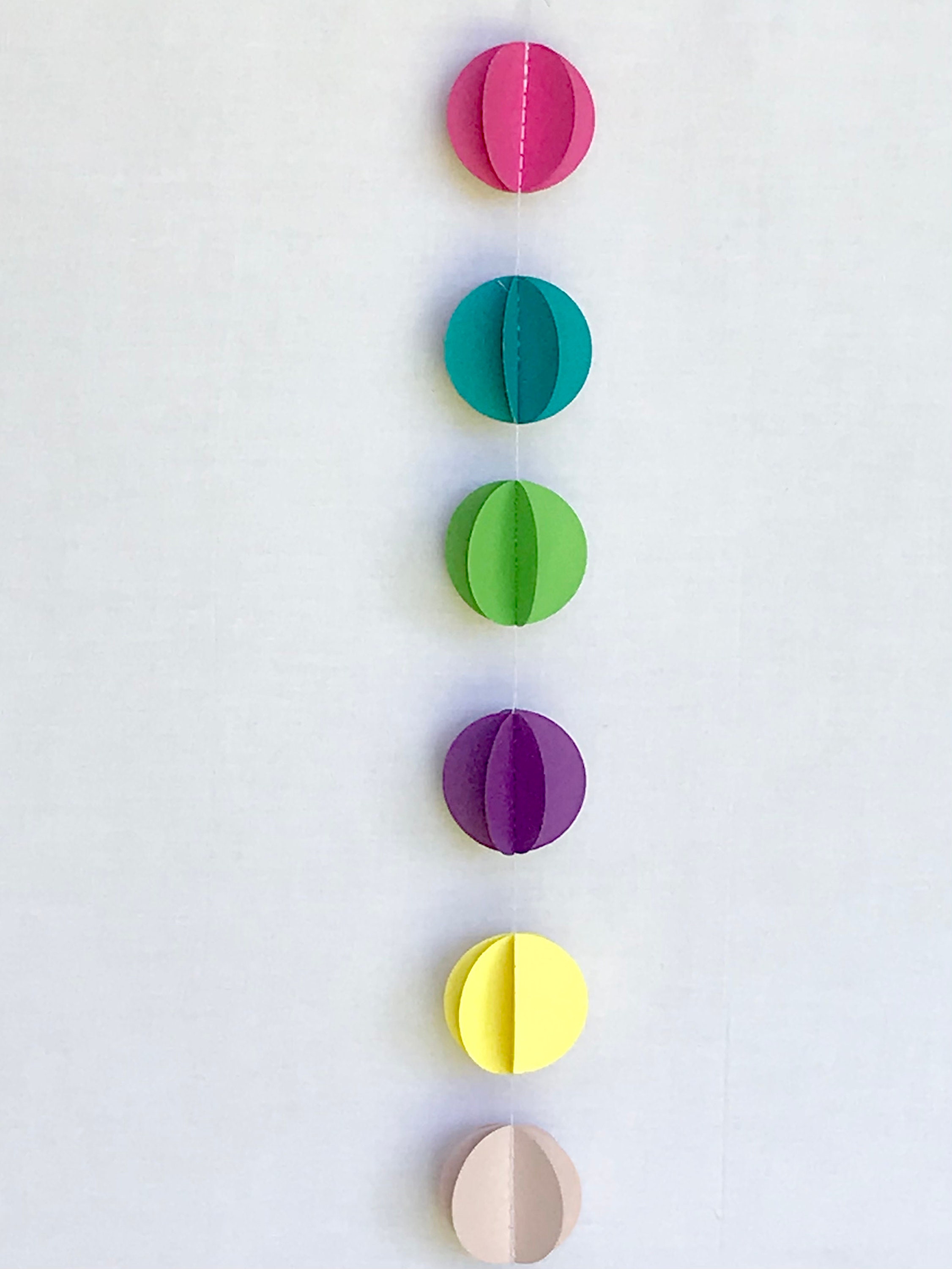 3D Paper Ball Garland Multicolored Diamond Garland Party Etsy