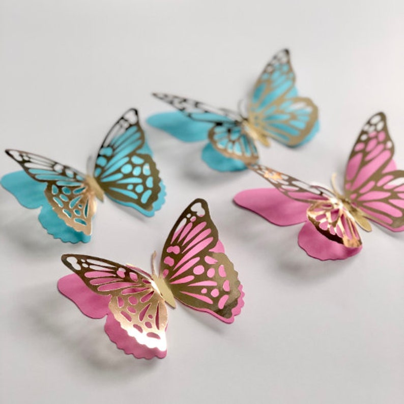 Butterfly DIECUTS 3D Set of 10 Butterflies Cardstock Etsy