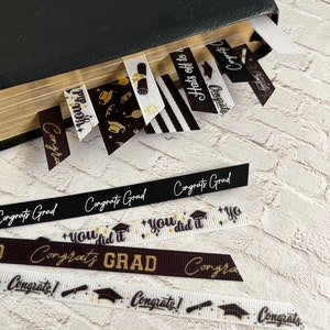 Vacation Bible School Ribbons For Graduation Bible Ribbons - Graduation Black & White - Bible Bookmarks - Assorted ...