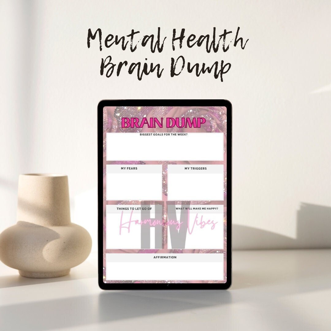 Mental Health Daily Check In Brain Dump - Etsy