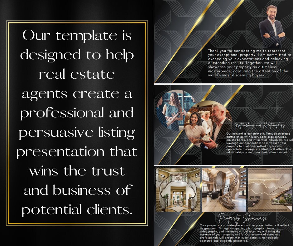 Luxury Listing Presentation, Canva Template, Real Estate Marketing ...