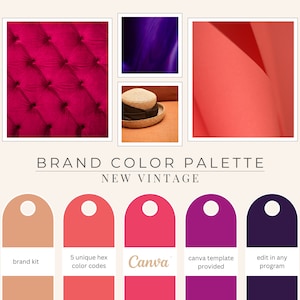 Brand Color Palette, Website Colors, Social Branding, Hex Codes, Vintage Palette, Branding Board, Color Scheme, New Vintage