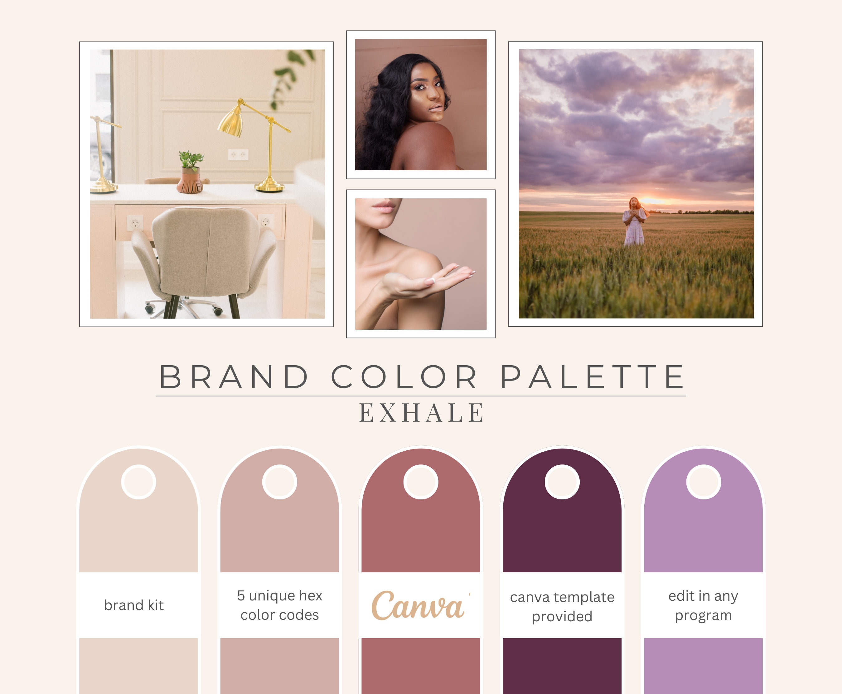 Beauty Brand Color Palette, Hex Codes, Branding Board, Color Scheme ...