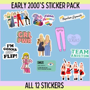 Y2k | Early 2000's Sticker Pack | Britney, Mean Girls, Juicy Sticker Set