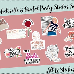 Bachelorette | Bridal Party | Bach Party Sticker Set