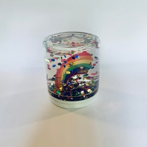 Rainbow Glitter Jar, (snow globe/small)
