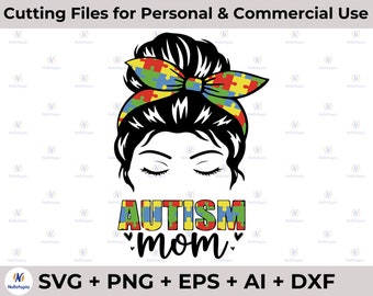 Autismo Mamá SVG, Autismo PNG, Conciencia del Autismo, Autismo Mamá Diseño de Sublimación, Autismo SVG, Autismo Aceptar Svg