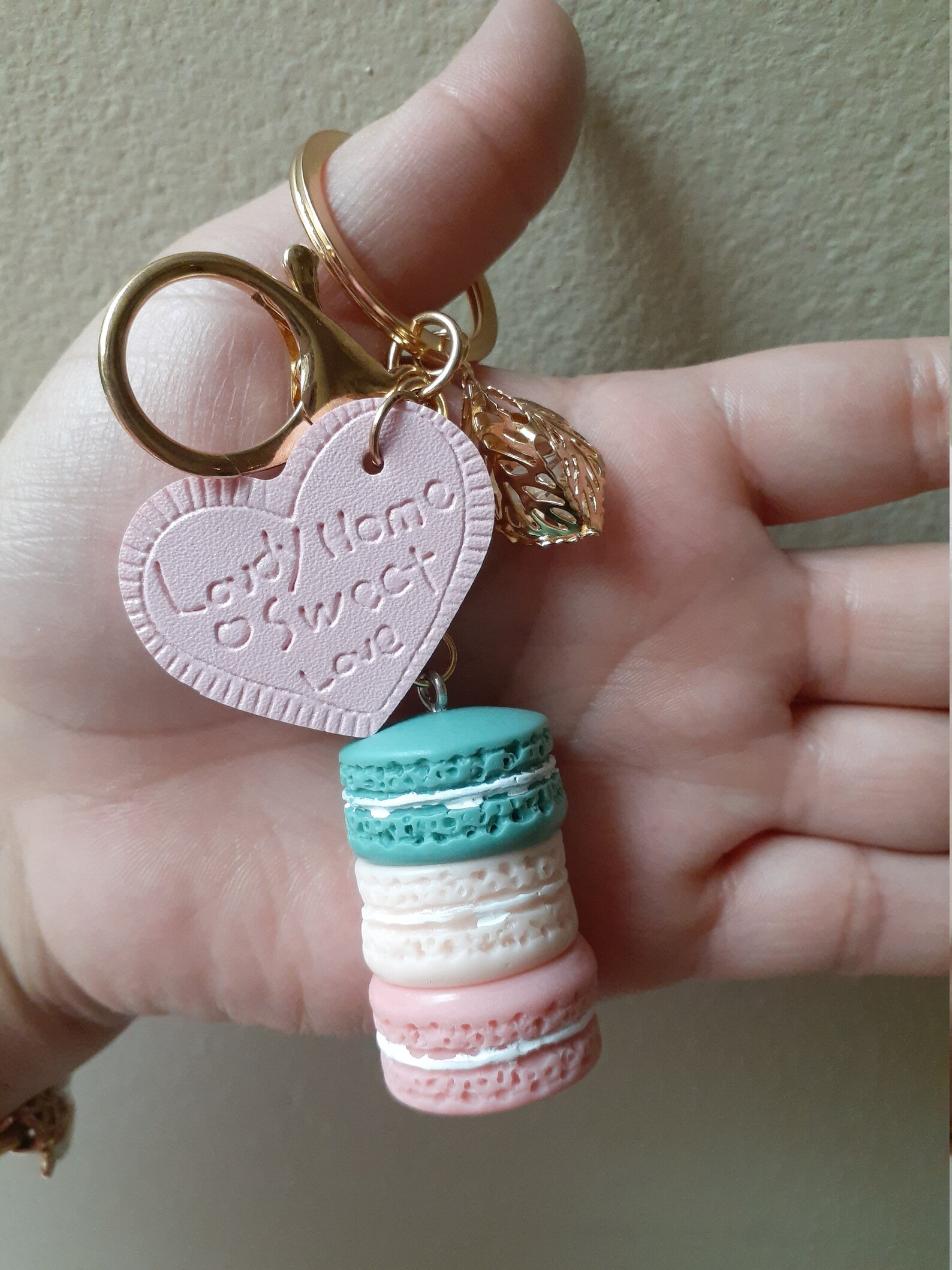 Macaron Cake Keychain Etsy