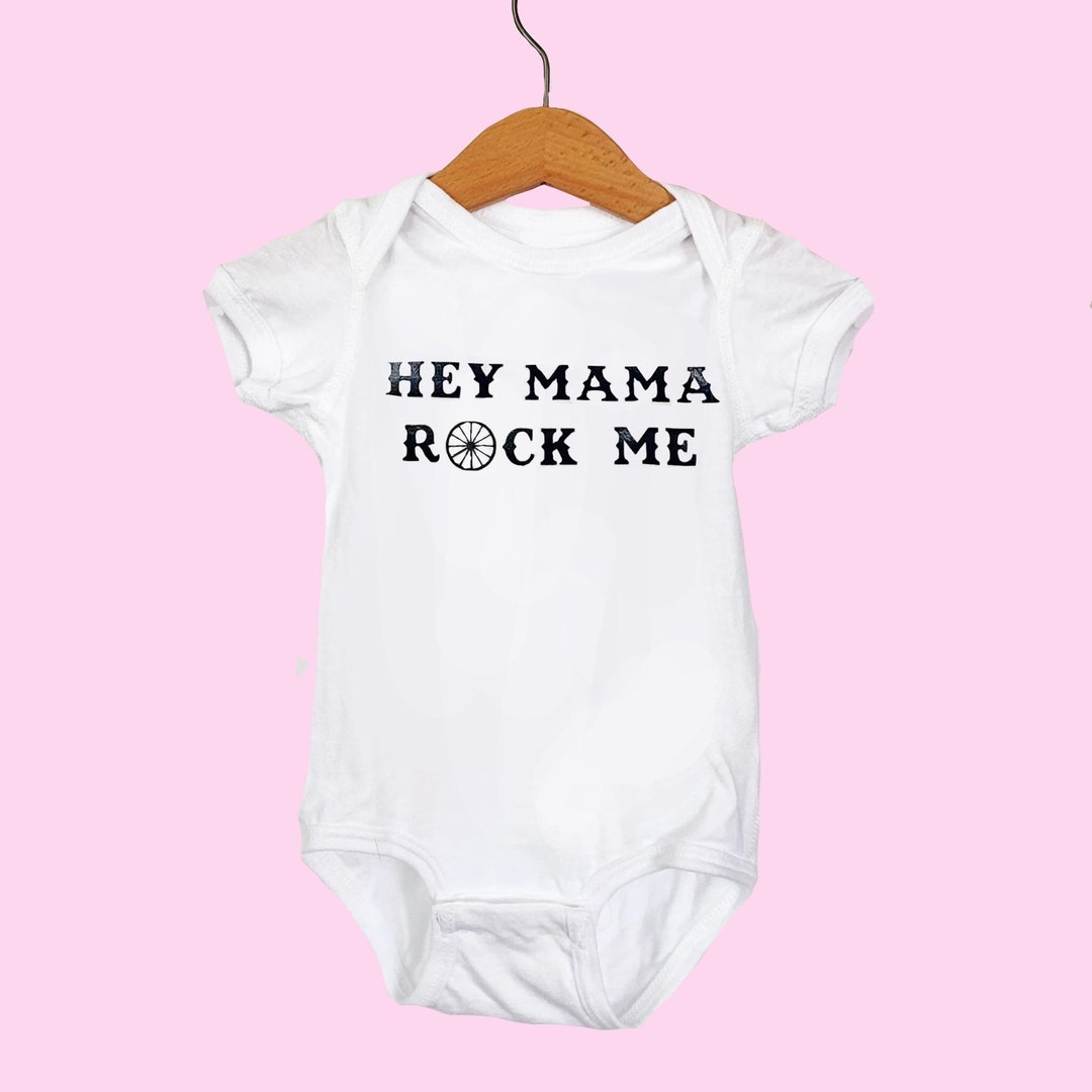 Hey mama rock me onesie etsy