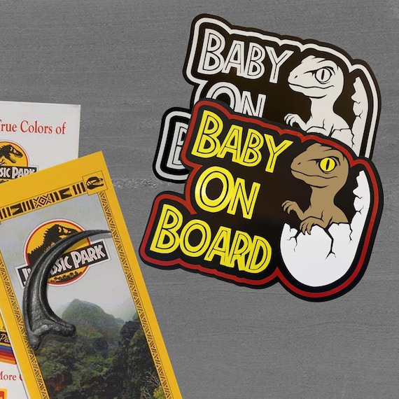 Baby on Board Dinosaur Decal | Jurassic Car Sticker | Raptor Sticker