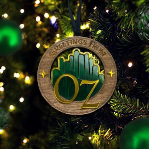 Wizard of Oz Ornament Christmas Yellow Brick Road Oz Fan Gift