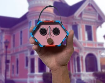 Button Box Ornament: Handmade Creepy Gothic Movie Decor, Spooky Movie Gift