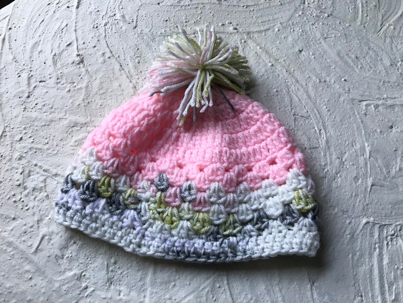 Hand Crocheted Toddler HatBeanie Girls