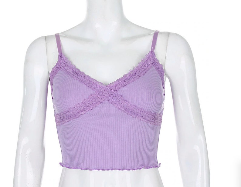 Shontelle Lace Mauve Orange Purple Y2K Cami Etsy Canada