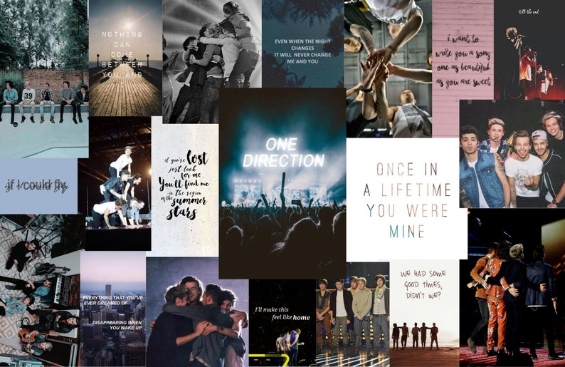 One Direction Aesthetic Computer Wallpapers Colored and B&W image 2