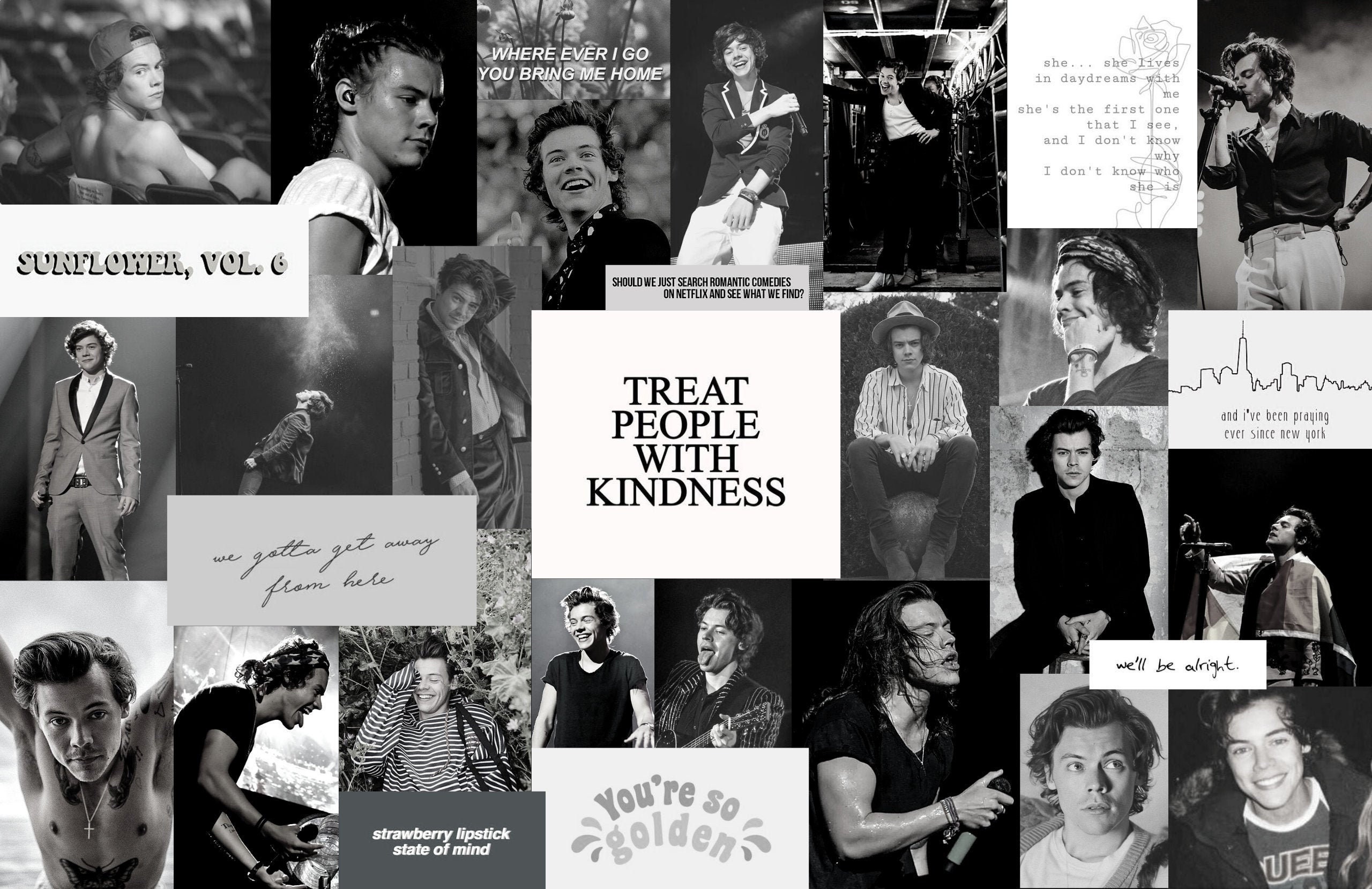 Harry Styles Aesthetic Wallpaper Collage - Etsy Harry Styles Aesthetic Wallpaper Collage - Etsy