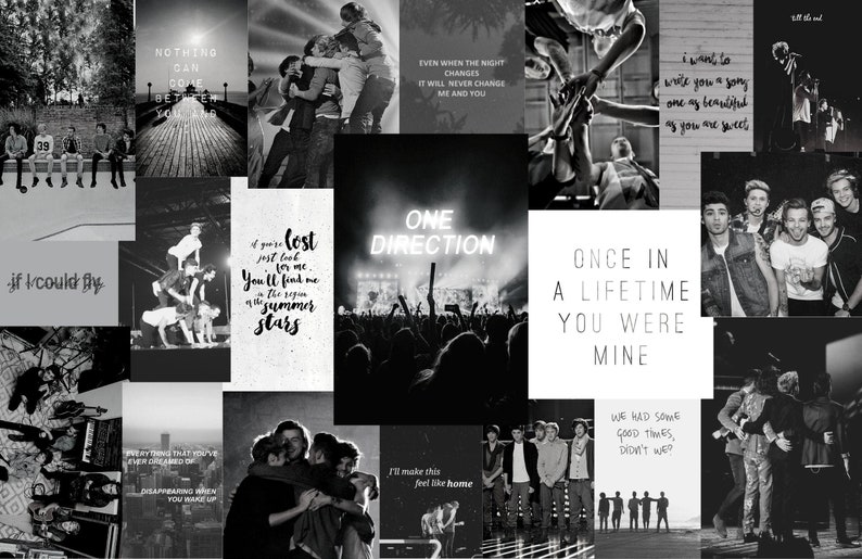 One Direction Aesthetic Computer Wallpapers Colored and B&W image 1