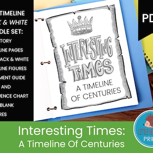 A Timeline of Centuries: Interesting Times  || Full Bundle Set || Black and White Version