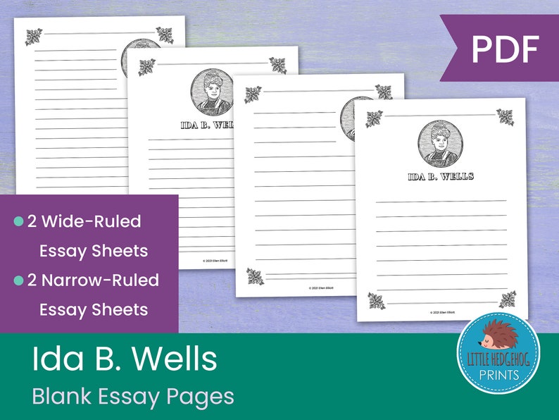 Ida B. Wells Coloring Page and Worksheets - Etsy
