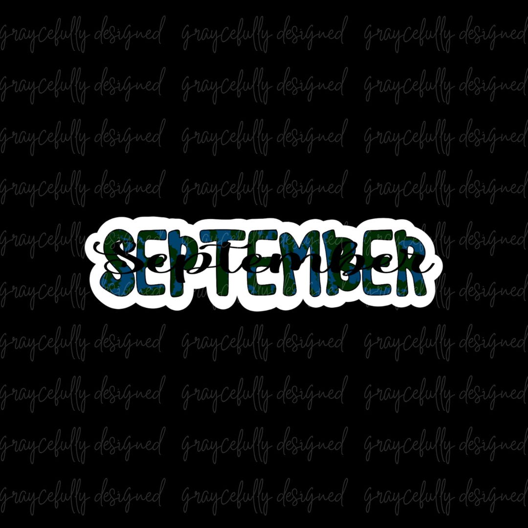 Month of September Printable PNG Sticker - Etsy