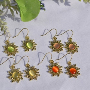 Apollo Sun Earrings | Sun Earrings | Tangled Inspired Sun Earrings | Sun Dangle Earrings | Golden Sun Earrings | Hypoallergenic Earrings
