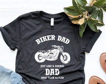 Biker Dad T-Shirt, Cool Motorcycle Rider Gift