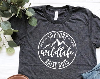 Apoye a los niños de crianza de vida silvestre, camisa de mamá, camiseta de mamá, camisa divertida de mamá, camisa de mamá, regalo de mamá, niño, camisa de mamá con dicho, mamá, regalo divertido de mamá