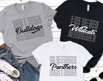 Custom School Mascot Shirt, Favorite Team shirt, School team shirt, Team mascot shirt, School Spirit Tee, Teacher Shirt, Custom Team T-shirt