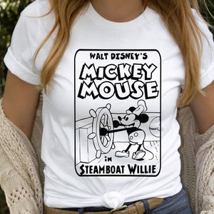 Disney Mickey Mouse Steamboat Willie Shirt, Disney Mickey Mouse T-Shirt, Vintage Mickey Shirt, Disney Retro Shirt, Walt Disney 1928 Tee