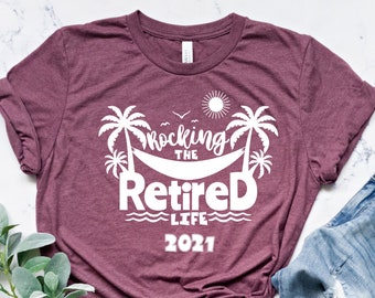 Retirement T-shirt, Summer Outfit, Beach Tee, Retirement Gifts, Vacation Shirts, Funny Shirt, Retired 2021 T-shirt, Vacation Tee